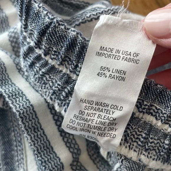 Supply & Demand Blue & White Striped Linen Pants Size XS - Picture 5 of 6